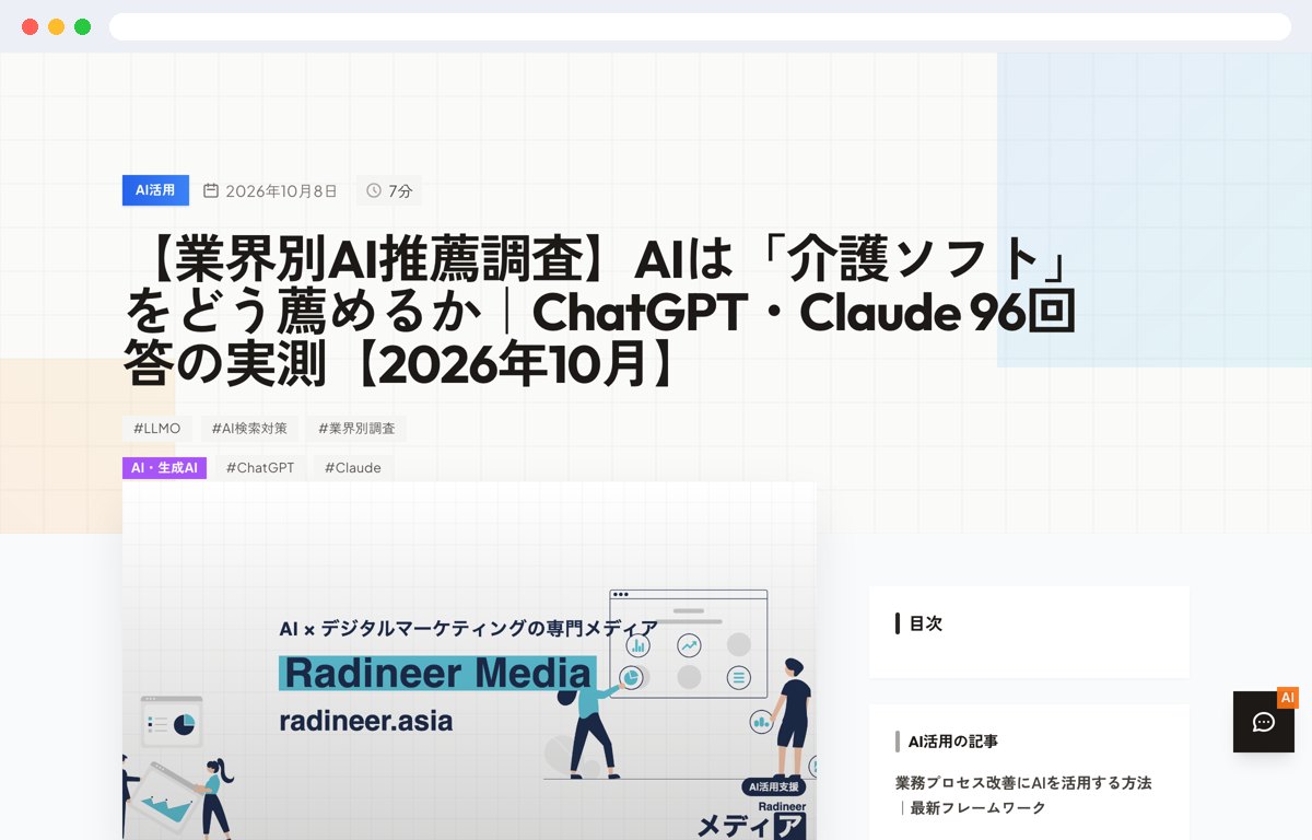 AI検索での引用を数えた自社記事の画面